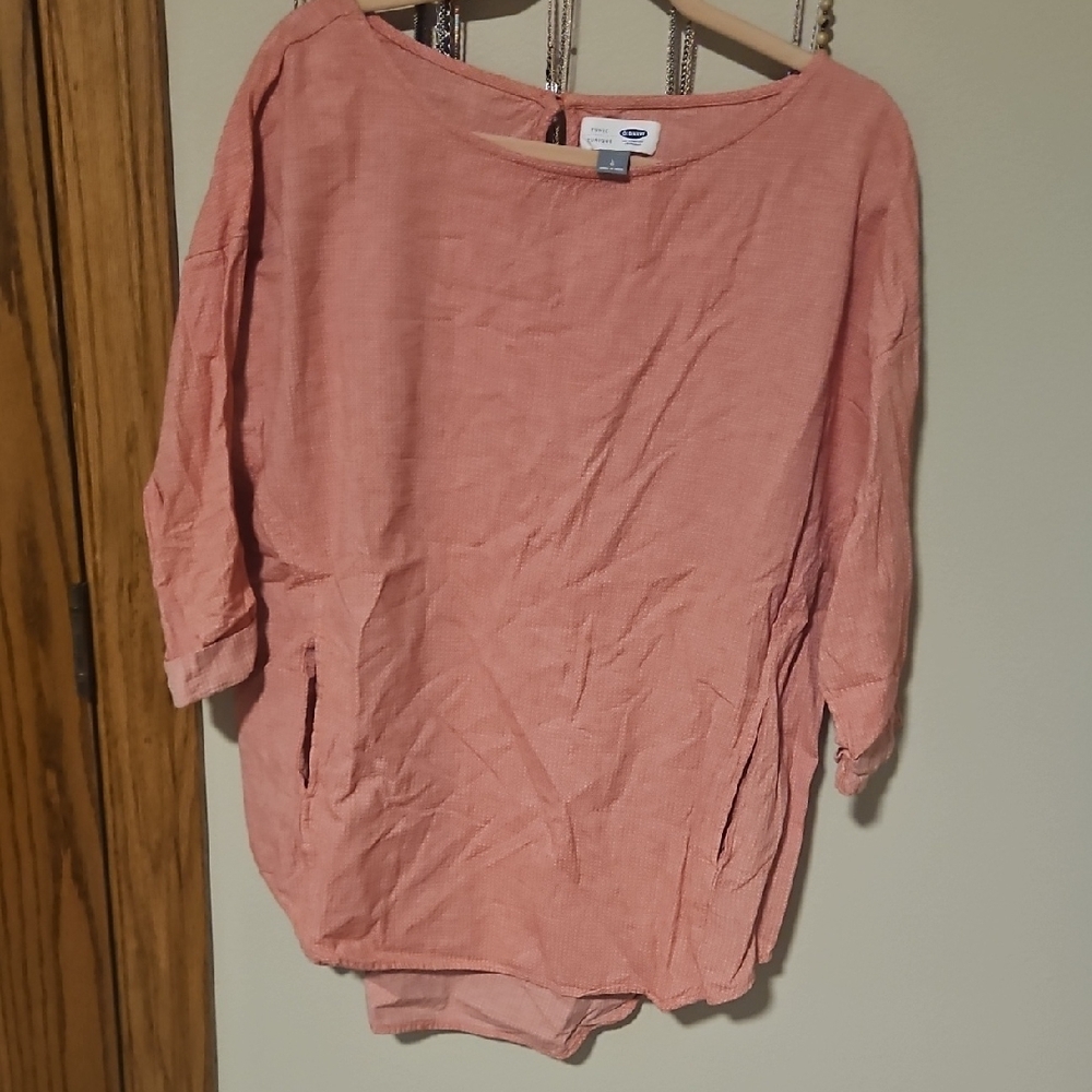 Old Navy Women's Dusty Coral Button-Back Tunic